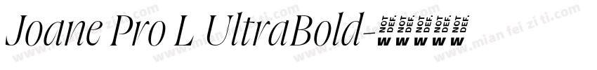 Joane Pro L UltraBold字体转换